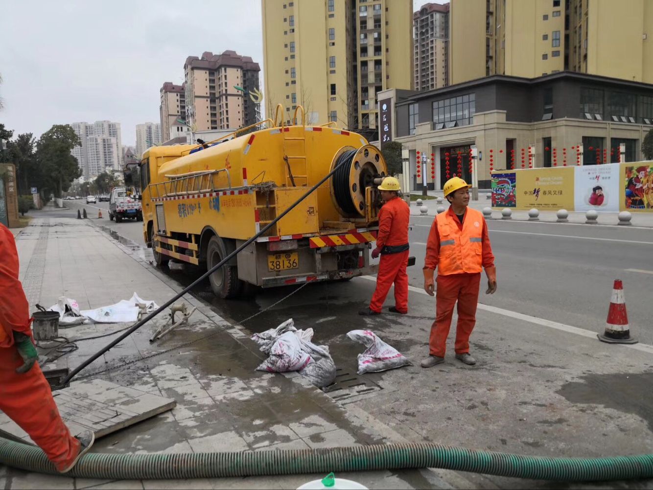 阳山排污管道清淤-管道清洗